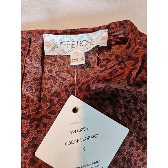 Hippie Rose Leopard Print Blouse NWT - Picture 5 of 7